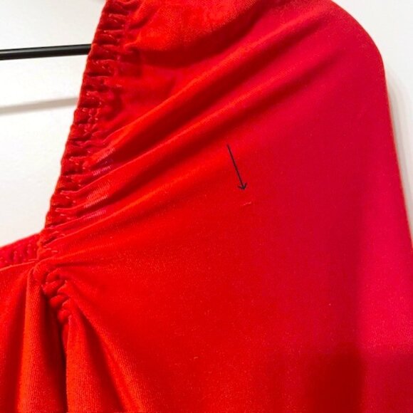 NWT We Are HAH Don't Be Square Long Sleeve Bodysuit Red Size XS - Picture 12 of 15